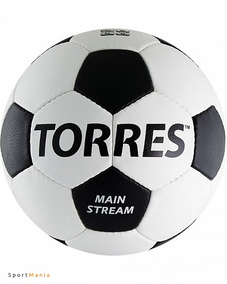 F30184 Мяч футбольный Torres Main Stream белый, черный