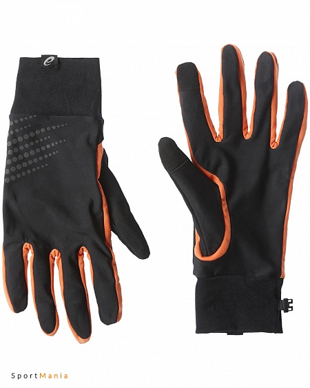 134927-6002 Перчатки Asics Basic performance gloves черный, оранжевый