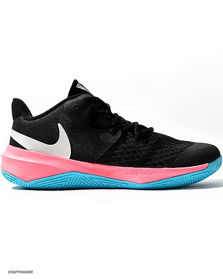 DJ4476-064 Кроссовки Nike Zoom HyperSpeed Court черный, розовый, голубой, белый
