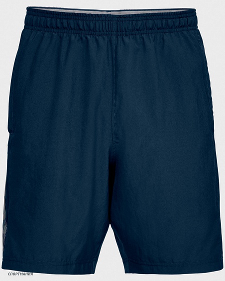 1320203-408 Шорты для бега Under Armour Woven Graphic Wordmark темно-синий