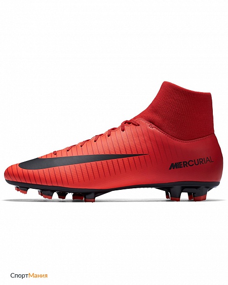 903609-616 Бутсы Nike Mercurial Victory VI DF FG красный, черный