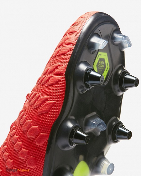AJ3810-600 Бутсы Nike Hypervenom Phantom III Elite SG-PRO Anti-Clog красный, серый