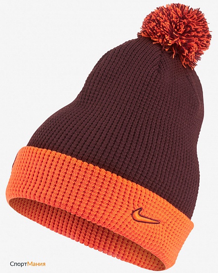 852165-681 Шапка Nike FC Barselona Beanie коричневый, оранжевый
