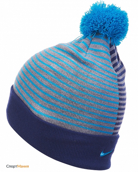 AO8596-429 Шапка Nike Zenit Beanie Stripe темно-синий, синий, серый