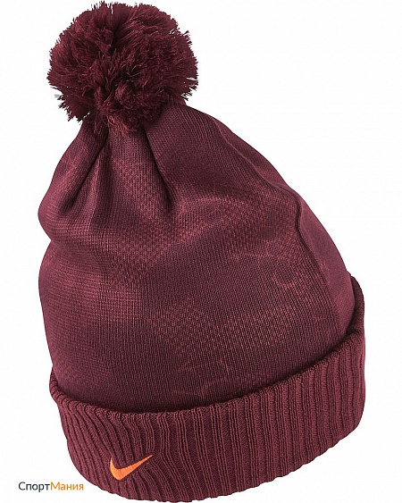 879674-681 Шапка Nike FCB Beanie коричневый, оранжевый