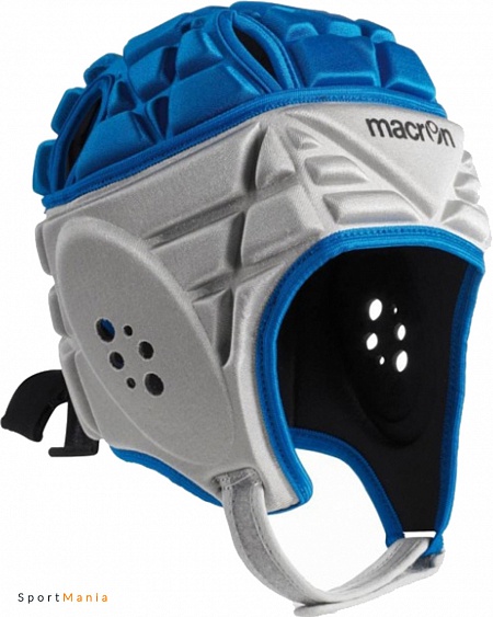 69112303 Шлем регбийный Macron Helmet серый, синий