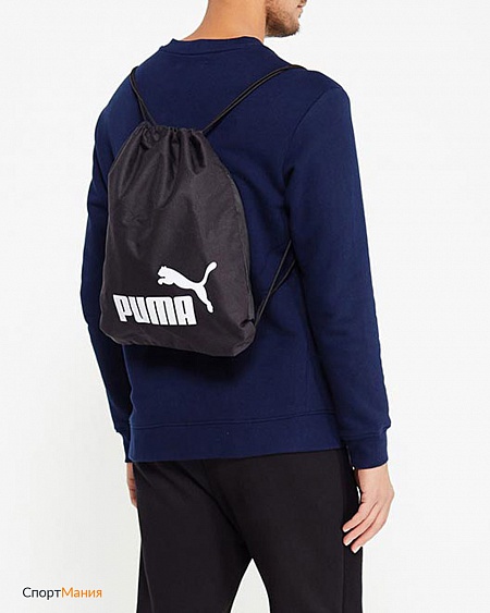 7494301 Сумка Puma Phase Gym Sack черный, белый