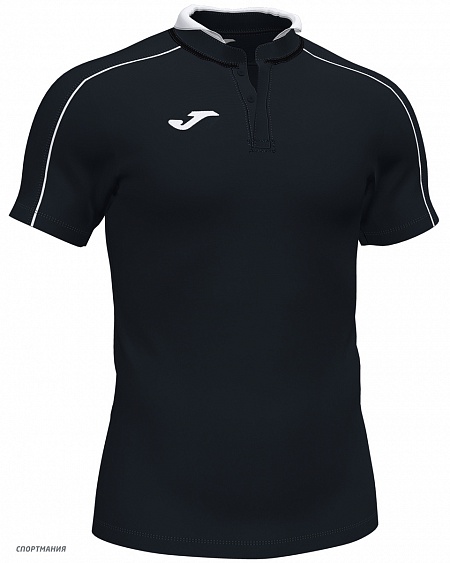 102216.102 Детское поло Joma Scrum черный, белый