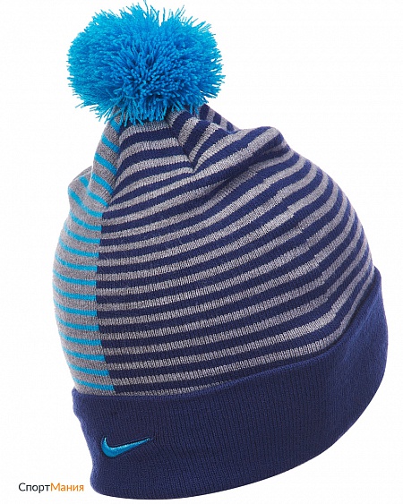 AO8596-429 Шапка Nike Zenit Beanie Stripe темно-синий, синий, серый