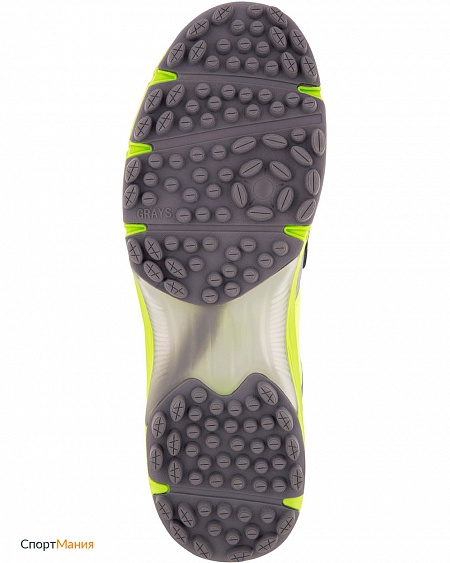 67589 Кроссовки для хоккея на траве Grays Flash 4000 серый, неоновый-желтый