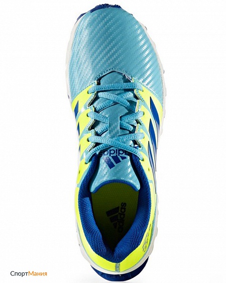 AQ6514 Бутсы для хоккея на траве Adidas Hockey Lux JR голубой, желтый