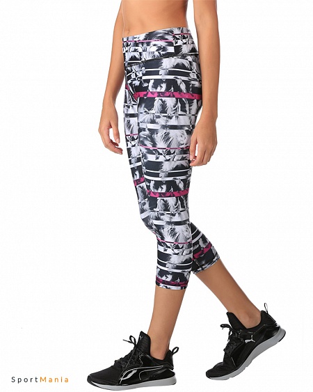 51448917 Тайтсы Puma All Eyes On Me 3/4 Tight белый, черный, розовый