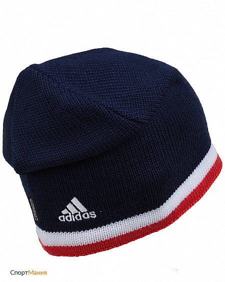 AI4878 Шапка Adidas Russia Beanie темно-синий, красный, белый