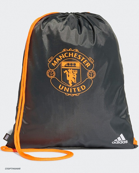 FS0153 Рюкзак-мешок Adidas Mufc GS черный, оранжевый, белый