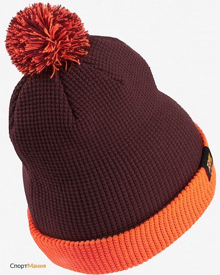 852165-681 Шапка Nike FC Barselona Beanie коричневый, оранжевый