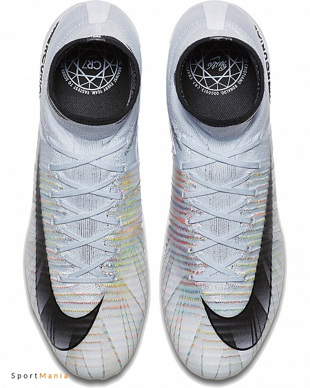 852511-401 Бутсы Nike Mercurial Superfly V Nike CR7 FG белый, черный