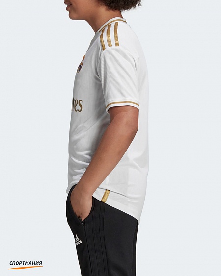 DX8838 Детская игровая футболка Adidas FC Real Madrid белый, золотой