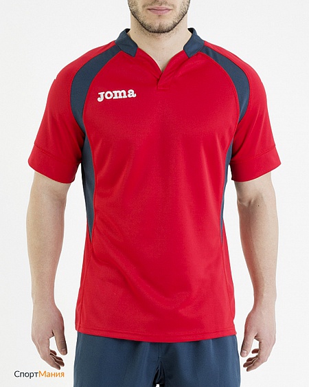 100173.603 Регбийная игровая футболка Joma Derby красный, темно-синий