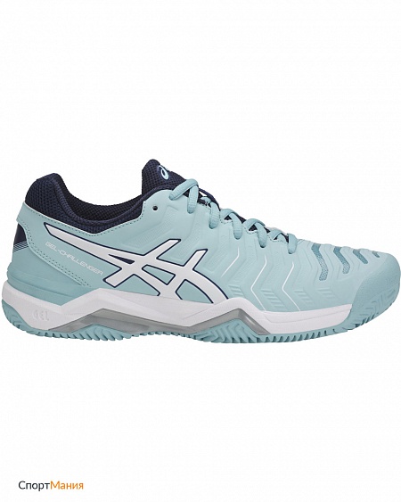 E754Y-1401 Женские теннисные кроссовки Asics Gel Challenger 11 Clay голубой, белый