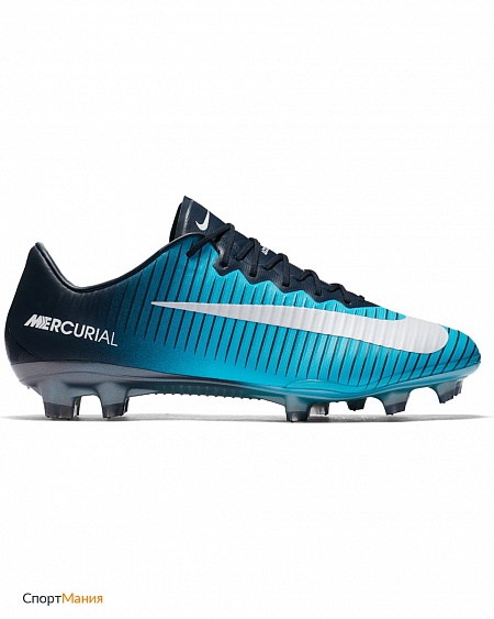 831958-414 Бутсы Nike Mercurial Vapor XI FG голубой, темно-синий