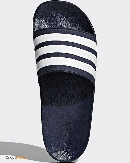 AQ1703 Сланцы Adidas Adilette Cloudfoam темно-синий, белый
