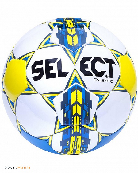 811008-005 Мяч футбольный Select Talento белый, желтый, голубой