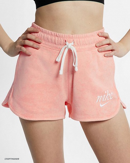 BQ8027-697 Шорты Nike W Sportswear Short розовый, белый