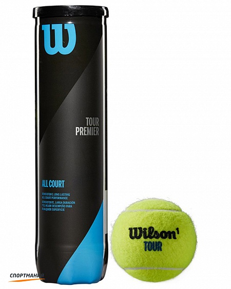 WRT119400 Мяч теннисный Wilson Tour Premier All Court 4 светло-зеленый
