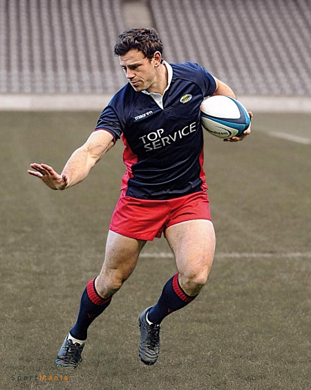 60070702 Футболка Macron Impact темно-синий, красный