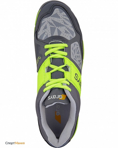 67589 Кроссовки для хоккея на траве Grays Flash 4000 серый, неоновый-желтый