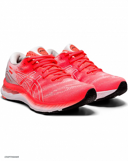 1012B140-600 Кроссовки беговые женские Asics Gel-Nimbus 23 Tokyo коралловый, белый