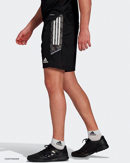 GE5419 Тренировочные шорты Adidas Condivo 21 Training Short Primeblue черный, белый