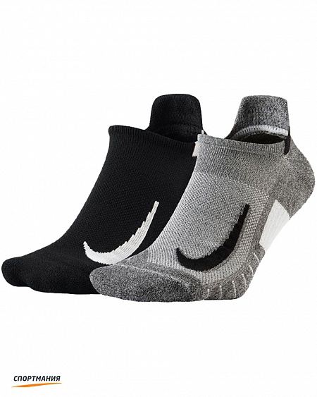 SX7554-915 Носки Nike Multiplier No-Snow (2 пары) черный, серый