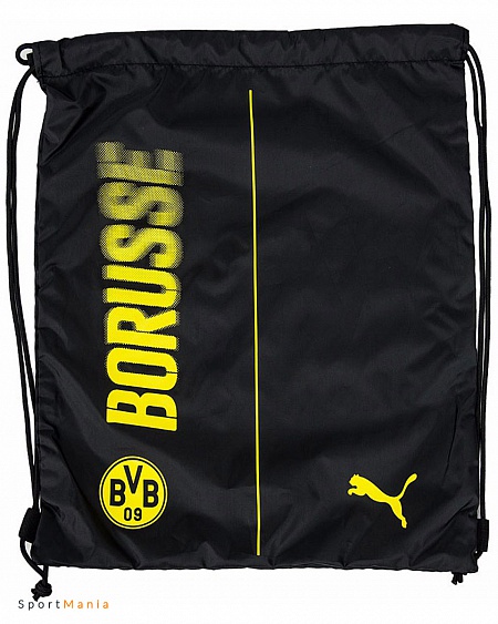 7462301 Рюкзак-мешок Puma BVB Fanwear Gym Sack черный, желтый