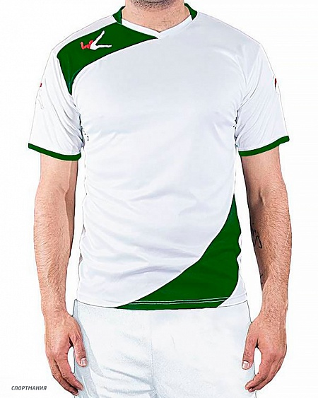 M1109-0313 Футболка игровая Legea Nairobi Gold белый, зеленый