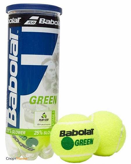 501066 Мячи для большого тенниса Babolat Green светло-зеленый, зеленый
