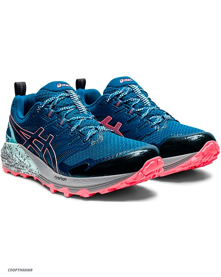 1012A902-402 Кроссовки для бега Asics Fujitrabuco Terra W синий, голубой, розовый, серый