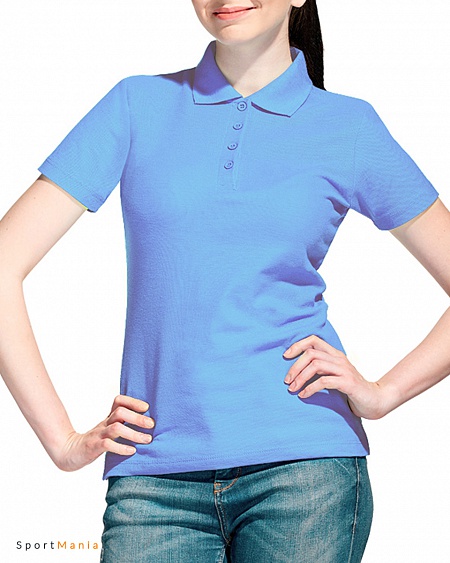 04WL-76 Поло Premier Women голубой
