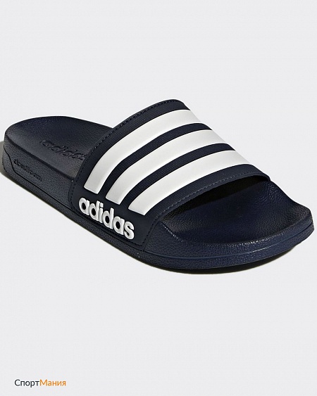 AQ1703 Сланцы Adidas Adilette Cloudfoam темно-синий, белый