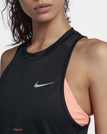 932497-010 Женская беговая майка Nike Dry Miler Tank черный