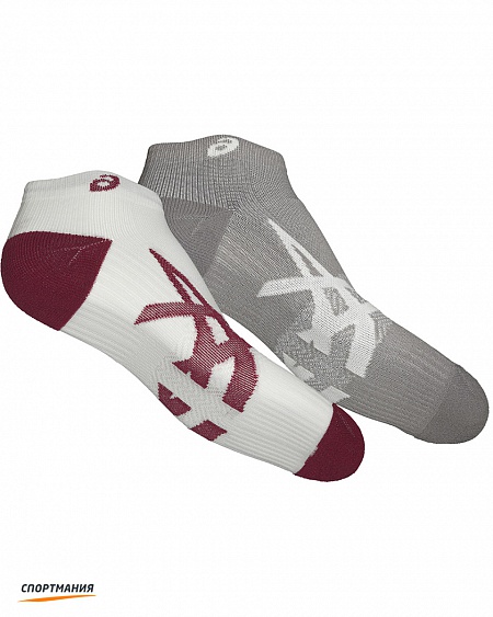 130888-039 Беговые носки Asics Lightweight (2 пары) серый, белый, красный