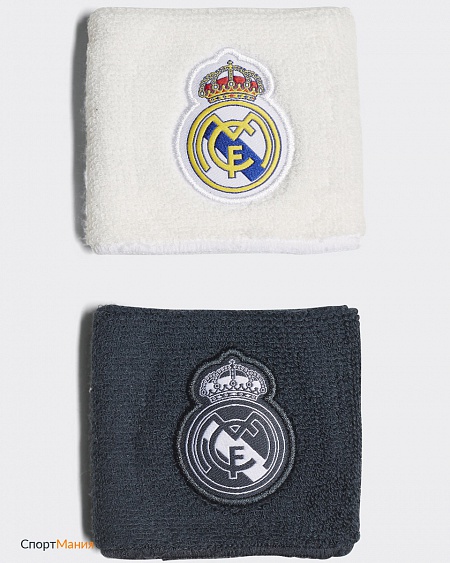 CY5619 Напульсники Adidas Real Madrid Home & Away белый, черный