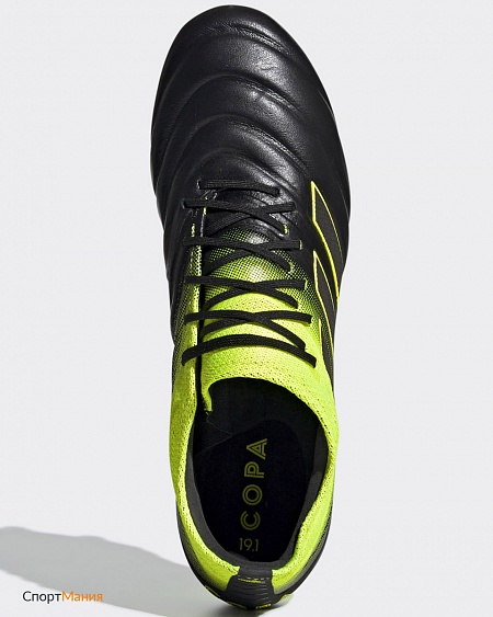 BB8088 Бутсы Adidas Copa 19.1 FG черный, светло-зеленый