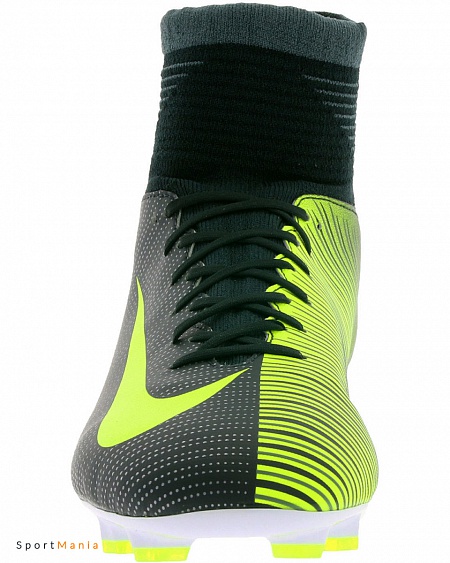 852483-376 Бутсы детские Nike Mercurial Superfly V Nike CR7 FG черный, светло-зеленый
