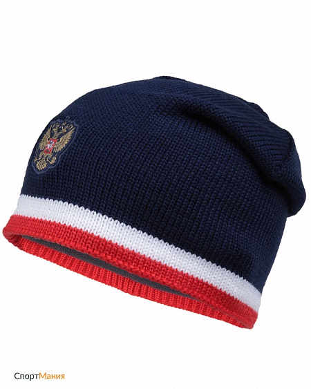 AI4878 Шапка Adidas Russia Beanie темно-синий, красный, белый