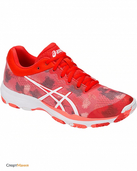 1072A016-614 Женские волейбольные кроссовки Asics Netburner Pro FF (W) красный, белый