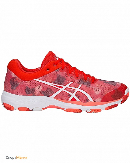 1072A016-614 Женские волейбольные кроссовки Asics Netburner Pro FF (W) красный, белый