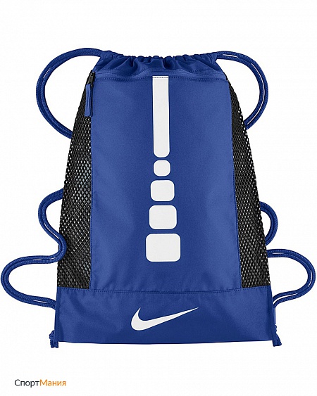 BA5342-480 Рюкзак-мешок Nike Hoops Elite Basketball темно-синий, черный