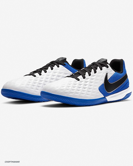 AT5735-104 Детские футзалки Nike Legend 8 Academy IC JR белый, синий, черный