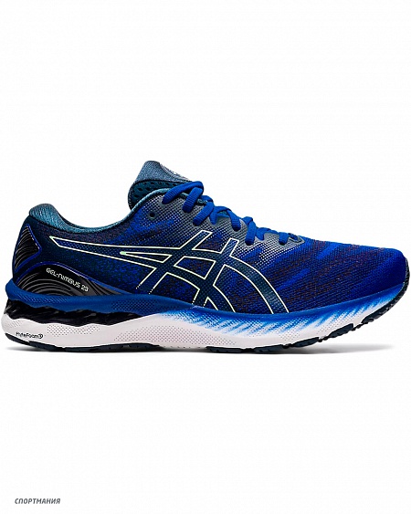 1011B004-404 Кроссовки беговые Asics Gel-Nimbus 23 синий, черный, белый, салатовый